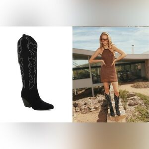 Billini CELARA BLACK SUEDE cowboy boots
